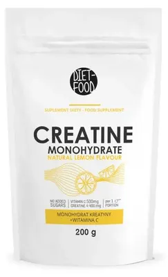 KREATYNA Z WITAMINĄ C O SMAKU CYTRYNOWYM 200 g - DIET-FOOD