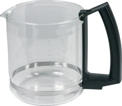 Produktbild von Glaskanne Kaffeekanne Kanne Ersatzkanne schwarz transparent Glas Kunststoff KRUPS MS-623057 Filterkaffeemaschine Druckbrühautomat eingesetzt in T8 Successor uvm