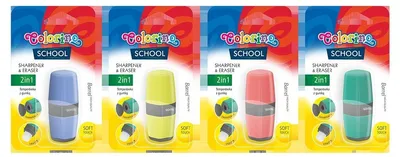 Image de Taille-crayon Colorino School 2 en 1 avec gomme