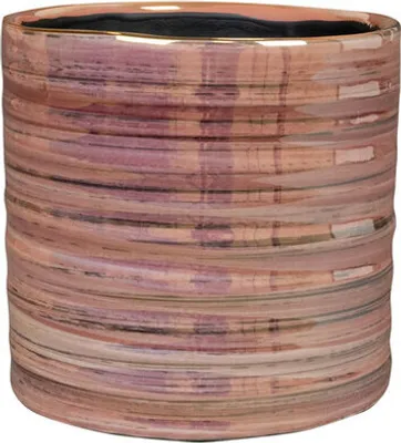 Produktbild von Ter Steege Blumentopf Gerippt rosa Perlmutt D 19 cm H 16 cm