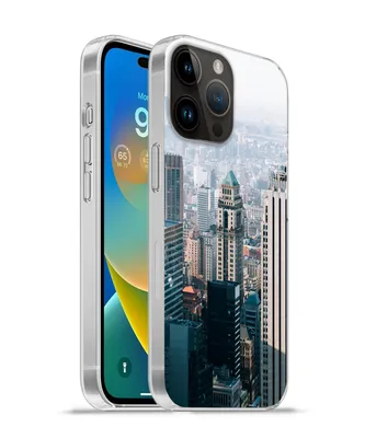 Produktbild von MuchoWow® Handyhülle Schutzhülle Hülle für Apple iPhone 14 Pro - Softcase New York - Skyline - Nebel Silikon Softcase Handy Hülle - Umschlag