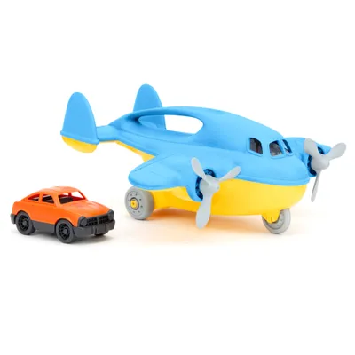 Immagine prodotto di GREENTOYS - Aereo cargo blu con automobile