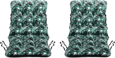 Produktbild von SuperKissen24. Stuhlkissen Sitzkissen und Rückenkissen für stühle 2er Set 48x96 cm Outdoor und Indoor - Dunkelgrün