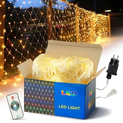 Produktbild von Oświetlenie świąteczne LED w ciepłej barwie na taras 3x3m