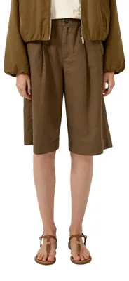 Immagine prodotto di Pantaloncini bermuda da donna s.Oliver – Vita alta, misto lino, vestibilità rilassata