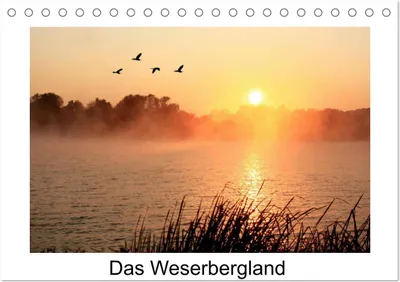 Produktbild von Das Weserbergland (Tischkalender 2025 DIN A5 quer), CALVENDO Monatskalender