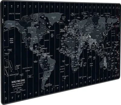 Produktbild von Mauspad, große Gaming-Schreibtischunterlage, erweitertes Mauspad mit personalisiertem Design, Tastaturpad für Laptop, Computer und PC – 89,9 x 40,6 cm, schwarze Weltkarte
