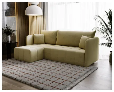 Produktbild von FurMeb24 ECKSOFA SALTO L - 210 x 140 cm MONOLITH 04 - mit schlaffunktion und bettkasten