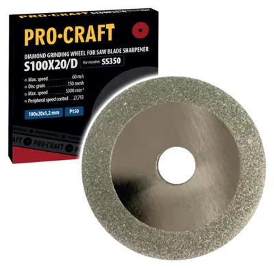 Imagen del producto de Disco de lija para afiladora de discos de sierra Procraft S100X20/D /SS350