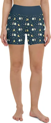 Produktbild von Mr. & Mrs. Panda Yoga Shorts Maus Sterne Größe XL - Blau - Geschenk, Kindergeburtstag, Damen, Sportshorts, Sporthose, Taufgeschenk, Sportbekleidung, Geburt, Gute Laune