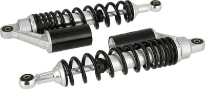 Image de Set: Tuning Struts 360mm, avec vase d'expansion externe, noir / noir - pour Simson S50, S51, S70