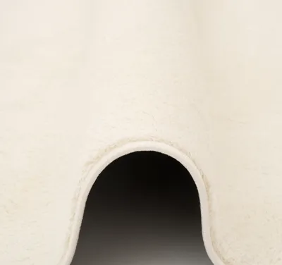 Produktbild von Luxus Super Soft Hochflor Langflor Teppich Melia Einfarbig Rund, Größe:200 cm Rund, Farbe:Creme