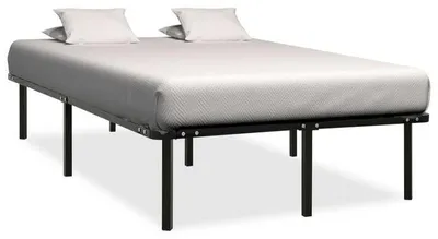 Immagine prodotto di Struttura letto – Letto a due piazze – Letto matrimoniale – Metallo nero – Salvaspazio – 140x200 cm