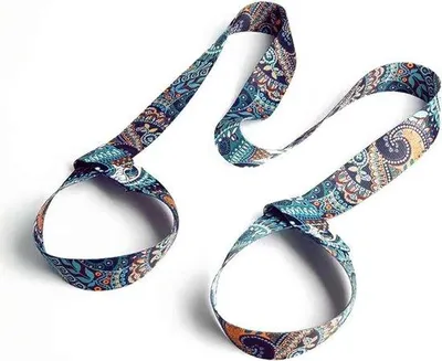 Immagine prodotto di Cinghia regolabile per tappetino da yoga in Cotonelogico - Cinghia elastica resistente e portatile