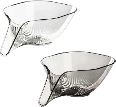 Abtropftrichter-Set 2 Stück, Kunststoff, transparent, rund