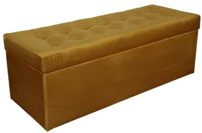 Obrázok produktu pre MG Design, zlatý čalúnený taburet, 45x120 cm - s úložným priestorom 140 litrov, nosnosť do 300 kg, tvarovo stabilný, dodávaný zmontovaný, vhodný do obývačky a predsiene