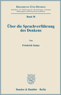 Produktbild von Über die Sprachverführung des Denkens.