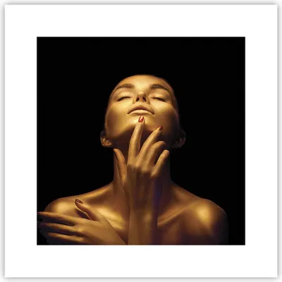 Produktbild von Poster - Poster ohne Rahmen - Gold Frau Stück - 30x30 cm - Wand Bild - Wanddeko - Wandbilder - Kunstposter - Wandposter - Bilder - Kunstdruck - Wanddekoration - Wandbild - P2XAC30x30-4573