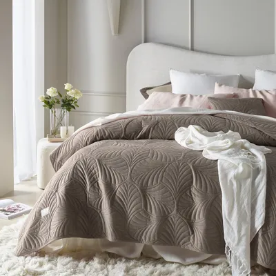 Immagine prodotto di Copriletto FEELING 220x240 cm marrone Mybesthome