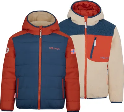 Produktbild von Trollkids Kinder Sandvika Wendejacke desert/mystic blue/red clay 176