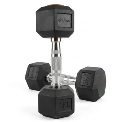 Produktbild von JUNG Kaytan Kurzhantel Set 2x5 kg (10 kg gesamt) kompatibel Hantelset Fitness Krafttraining verstellbar Trainingsgewichte Home Gym