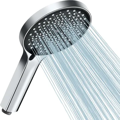 Produktbild von Handdusche Chrom, extra große Duschkopf 13,2 cm, 3 Strahlarten, für die Dusche