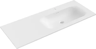 Immagine prodotto di Mexen Vela lavello incassato da appoggio destro 121 x 46,5 cm, bianco opaco - 25231201P
