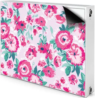 Produktbild von Magnet Radiator Magnet Mat Heizkörper Heizung Verkleidung Abdeckung 100x60 cm  - Blumen