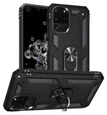Immagine prodotto di Custodia per cellulare Armor Shield per Samsung Galaxy S20 Ultra cover Custodia per cellulare ibrida, nero