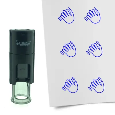 Obrázok produktu pre CombiCraft Stamp mávacia 10 mm okrúhla - Modrý atrament