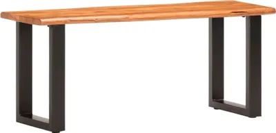 Obrázek produktu pro Lavice s živou hranou 110 cm masivní akáciové dřevo a ocel