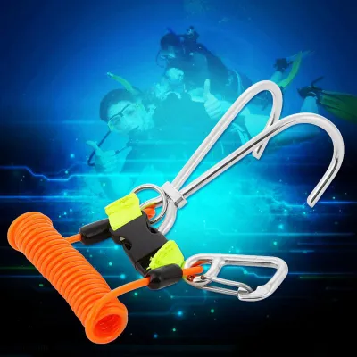 Image de Crochet de récif en acier inoxydable, accessoires de sécurité de plongée, pour la plongée et le snorkeling en toute sécurité, orange