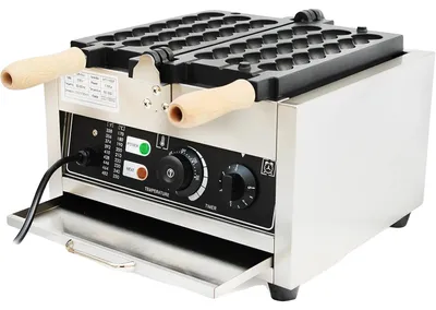 Produktbild von Bubble Waffle Maker, 1500W Leistung, Temperaturbereich 50-300℃, Timerbereich 0-5 Minuten, Antihaft-Teflonbeschichtung, Edelstahlkonstruktion