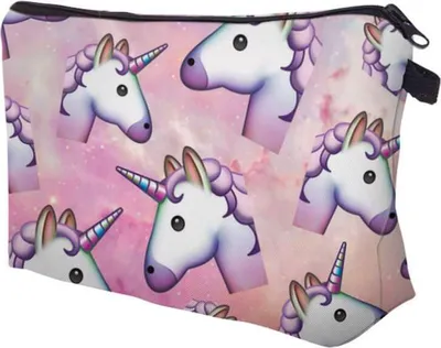 Produktbild von Oblique Unique Einhorn Kosmetiktasche Einhörner Kulturbeutel Beutel Federmappe - rosa