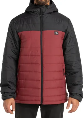 Obrázok produktu pre Billabong pánska prešívaná bunda s kapucňou Surf Check black and burgundy S