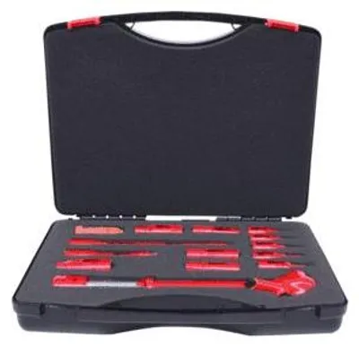 Produktbild von KS Tools 117.1881, Steckschlüssel-Satz, 3/8", 14 Kopf/Köpfe, Stahl, IEC 60900, 3,87 kg