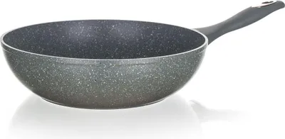 Produktbild von Wokpfanne 28cm mit Antihaft-Granitbeschichtung in Grau