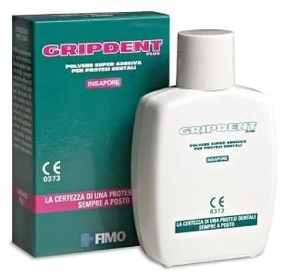 Immagine prodotto di Gripdent Plus Polvere Super Adesiva Per Protesi Dentali 40 G