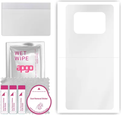 Produktbild von apgo Rückseite Schutzfolie, klar, kompatibel mit Sharp Aquos R6, Hinten Hydrogel-Displayschutzfolie mit Positionierhilfe, kratzfest, einfache Montage