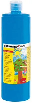 Immagine prodotto di EBERHARD FABER 578951 EBERHARD FABER Vernice per dita EFA Colore, blu ftalo, 750 ml
