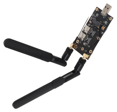 Obrázok produktu pre Adaptér NGFF M.2 na USB 3.0, slot pre dve SIM karty, LTE modem s anténami a skrutkami pre modul LTE/4G/5G