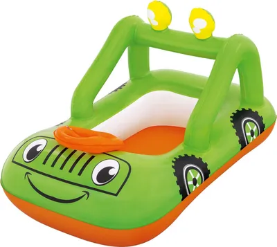 Produktbild von Bestway 34169 - Lil' Navigator  Kinder-Schlauchboot - Auto (Grün-Orange)