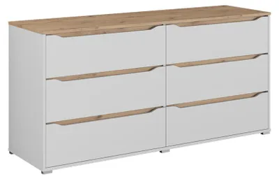 Produktbild von Kommode Vicco Ruben Weiß/Artisan-Eiche 160 x 76.6 cm, Model 62890
