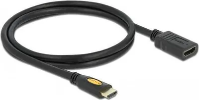 Productafbeelding van DELOCK 1m HDMI-kabel, 1 meter, HDMI Type A (standaard), HDMI Type A (standaard), 3D-compatibel, zwart