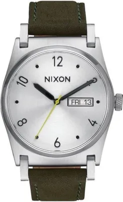 Produktbild von Nixon Jane Uhr A9552232, 35mm Gehäuse, 18mm Armband, Edelstahl, Leder, Silber/Grün