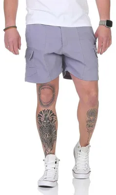 Produktbild von Herren Shorty Sporthose Freizeithose Bermudas mit Taschen; Grau/3XL