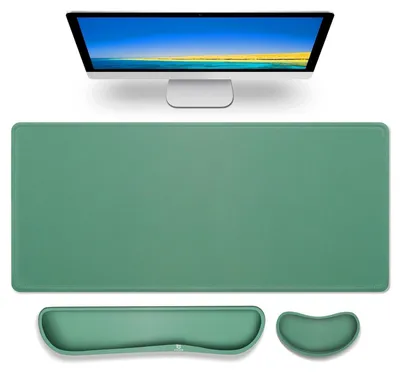 Produktbild von XXL Gaming Mauspad mit Handballenauflage, 800 x 305 mm, Dunkelgrün
