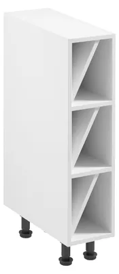 Produktbild von Unterschrank 20 cm – Velmora D20W Weiß – Weiß / Hochglanz