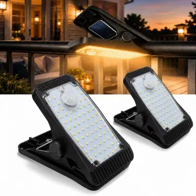 Solar-Clip-Leuchte 800 Lm, 73 LEDs, 1500 mAh, wasserdicht, außen
