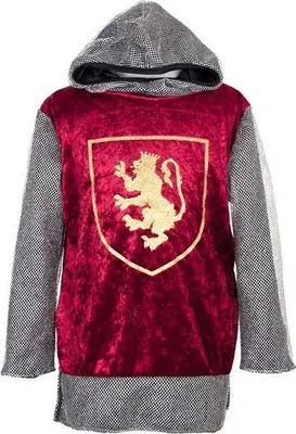 Immagine prodotto di Den Goda Fen costume da cavaliere rosso con cappuccio per bambini 110-116